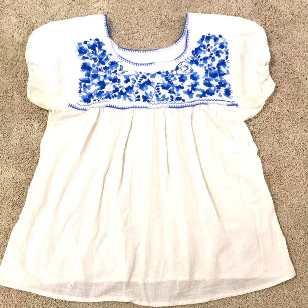 Traditional Mexican shirt with stitching